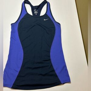 Nike Dri-FIT Black and Blue Tank Top